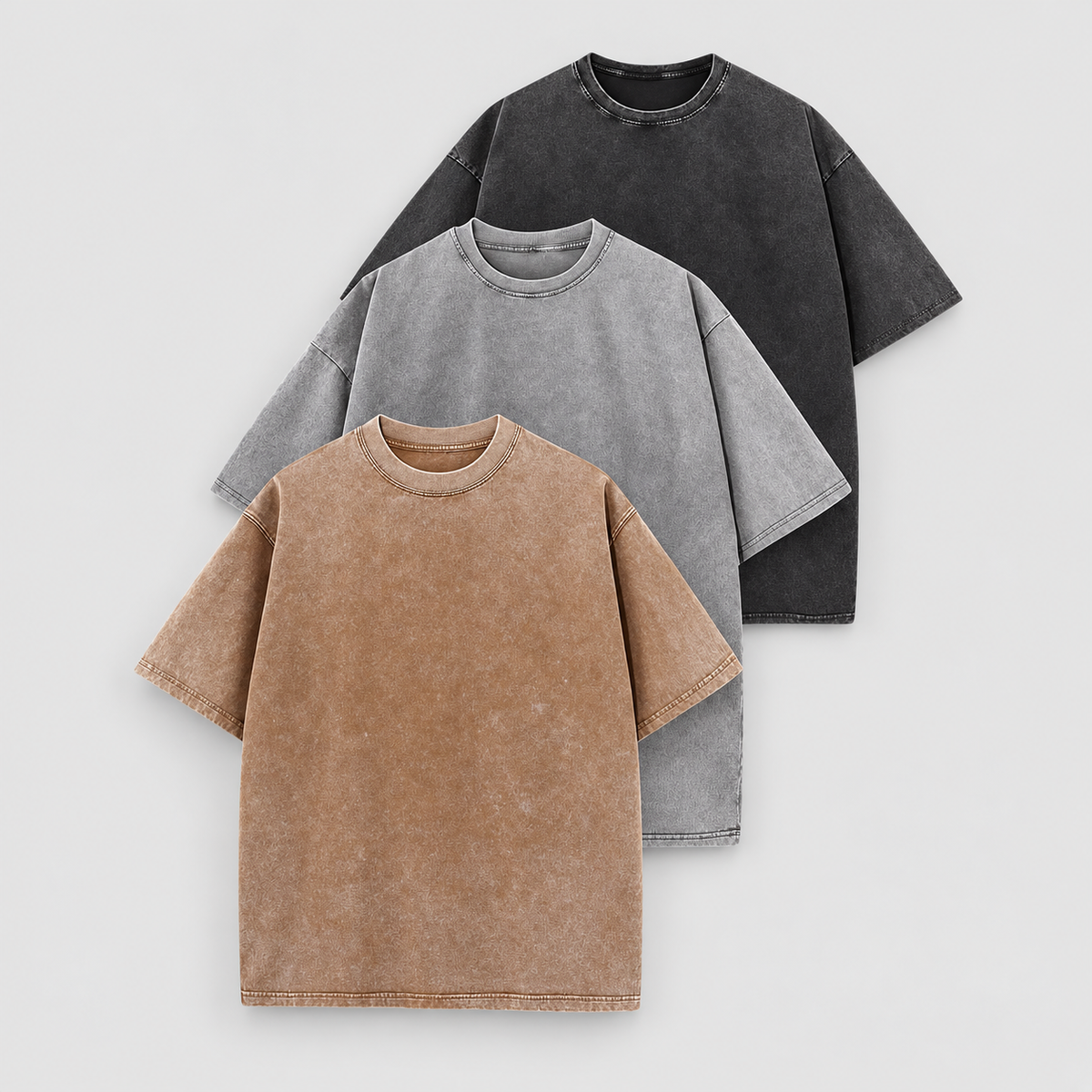 Ottilia | Women’s Oversized Acid-Wash T-Shirt Set — product detail 2