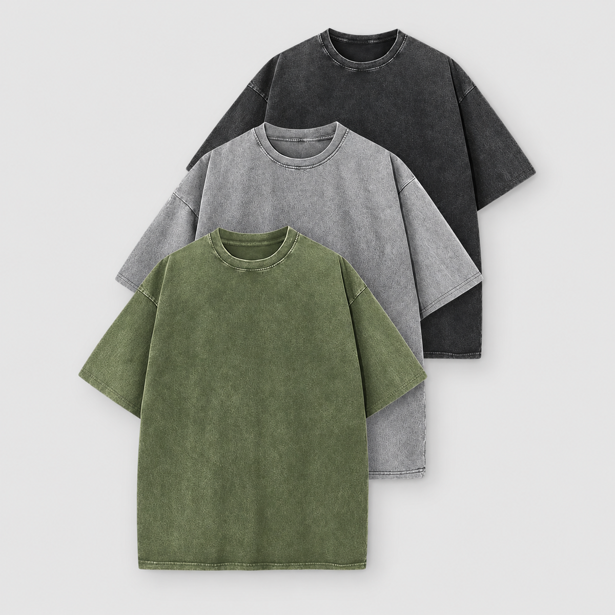 Ottilia | Women’s Oversized Acid-Wash T-Shirt Set — product detail 3