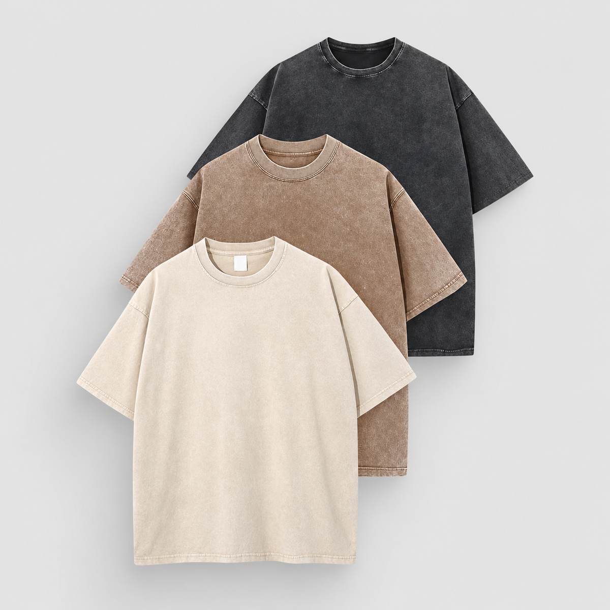 Ottilia | Women’s Oversized Acid-Wash T-Shirt Set — product detail 4
