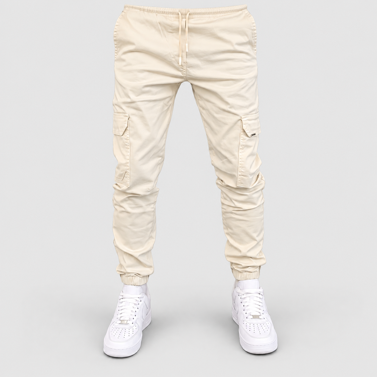 Pascal | Men’s Slim-Fit Cargo Joggers — Beige