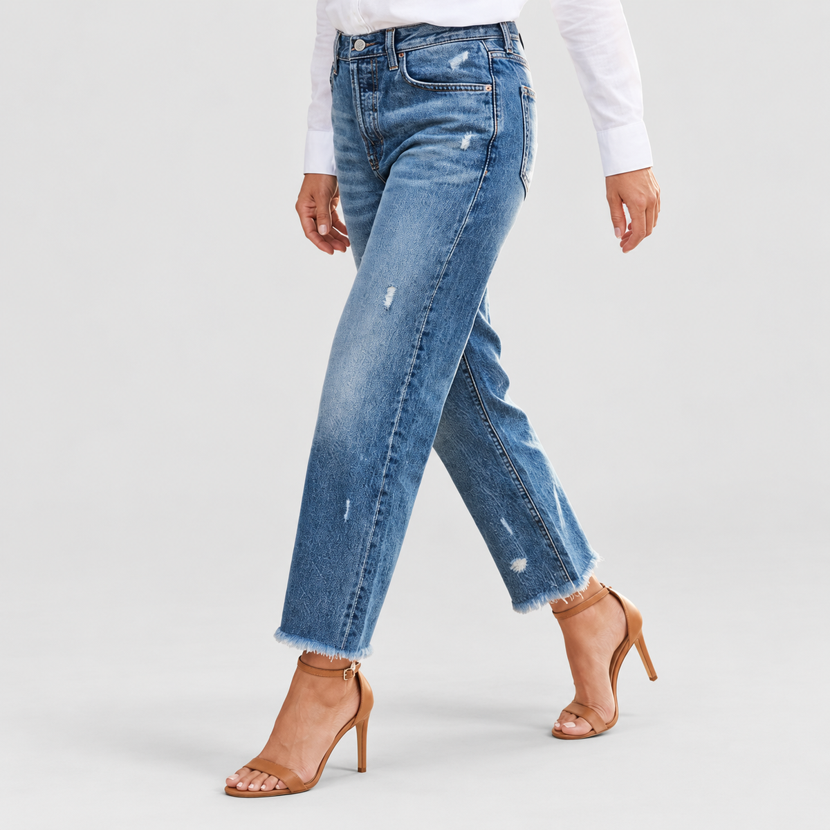 Penelope | Women’s Retro Straight-Leg Cropped Jeans — product detail 8