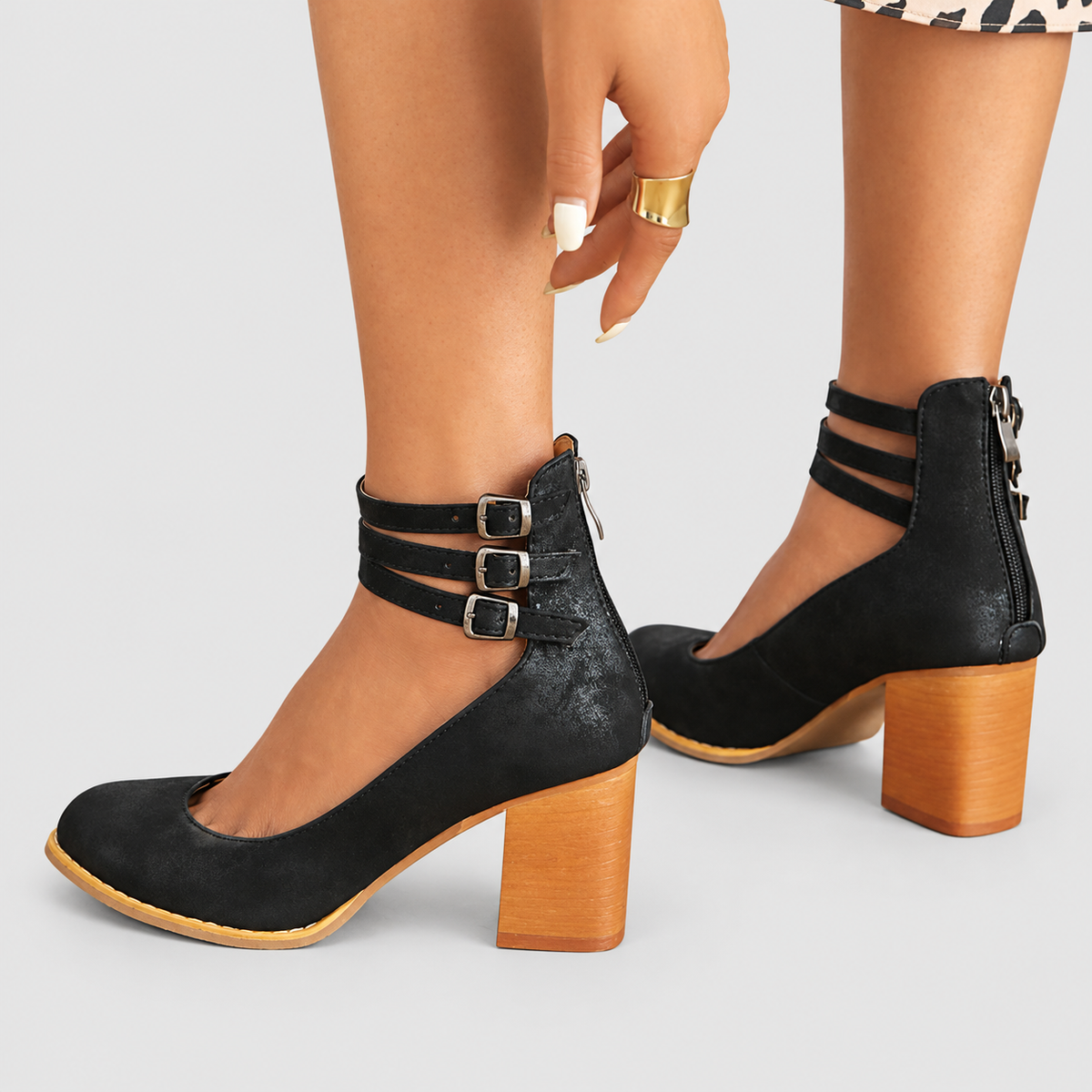 Perdita | Women’s Block-Heel Ankle-Strap Shoes — product detail 9