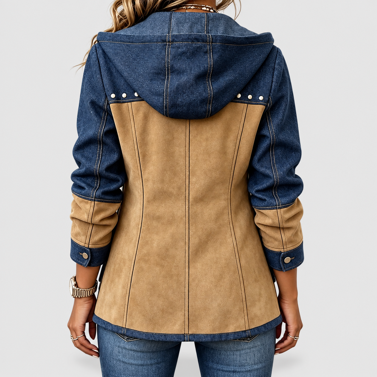 Priscilla | Women’s Hooded Jacket with Zip Closure and Flap Pockets — product detail 2
