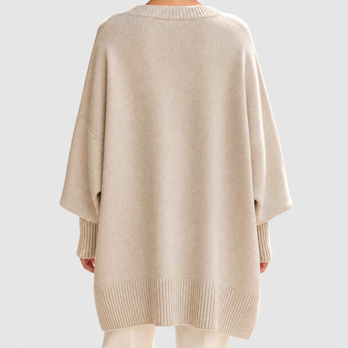 Quinn | Women’s Oversized Draped Wide-Neck Sweater — product detail 4