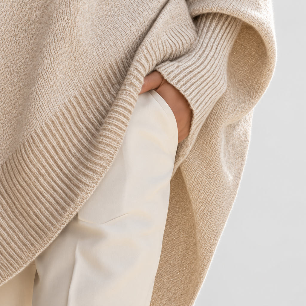 Quinn | Women’s Oversized Draped Wide-Neck Sweater — product detail 5