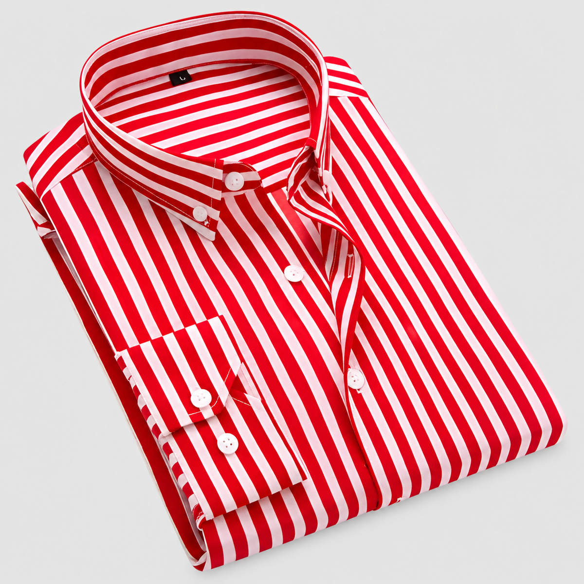 Rafferty | Men’s Striped Oxford Shirt — Red