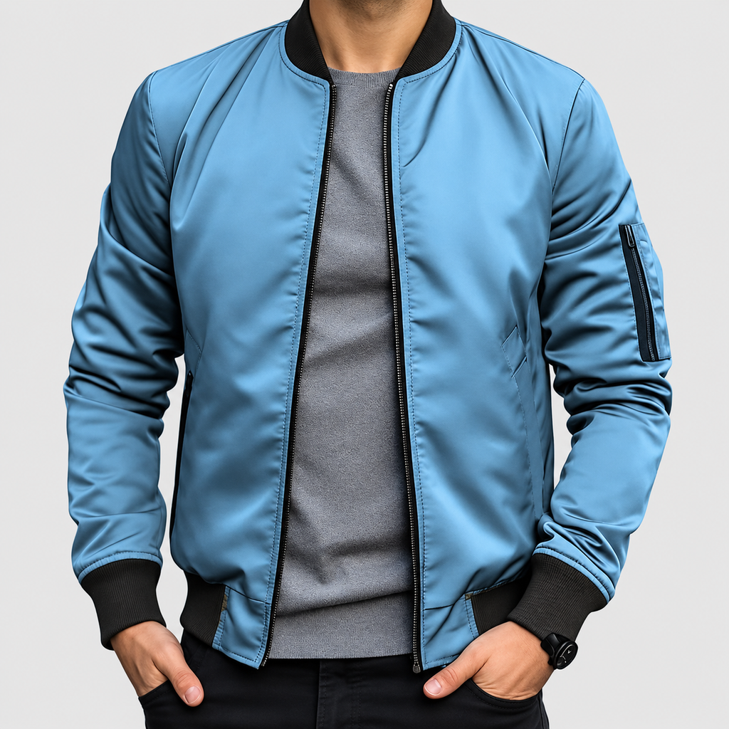 Reid | Men’s Zip-Up Bomber Jacket — product detail 4