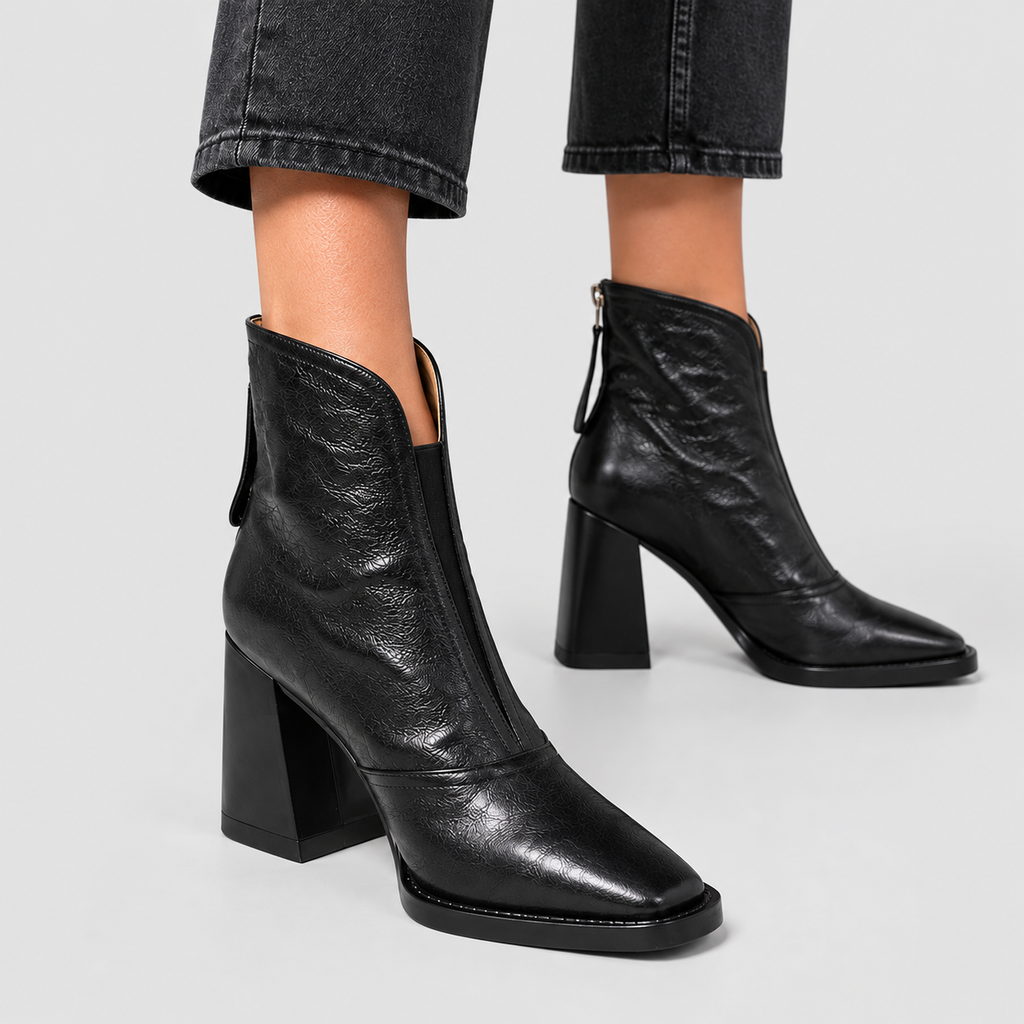 Romelia | Women’s Square-Toe Heeled Ankle Boots — product detail 2