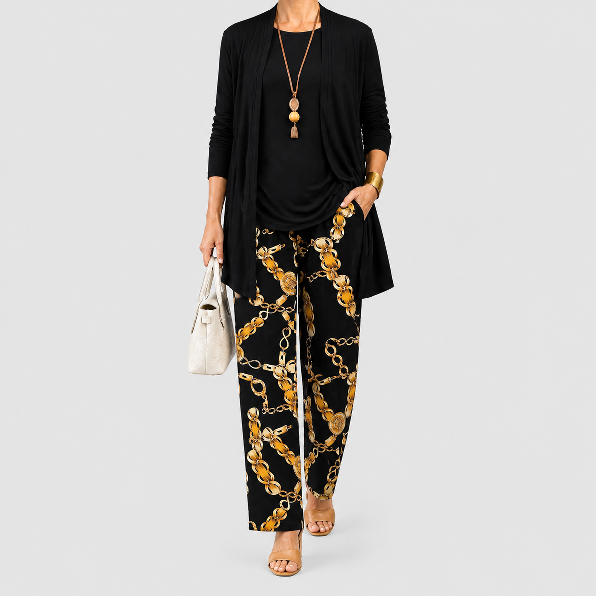 Romilly-Rose | Women’s Three-Piece Printed Pants Set — product detail 1