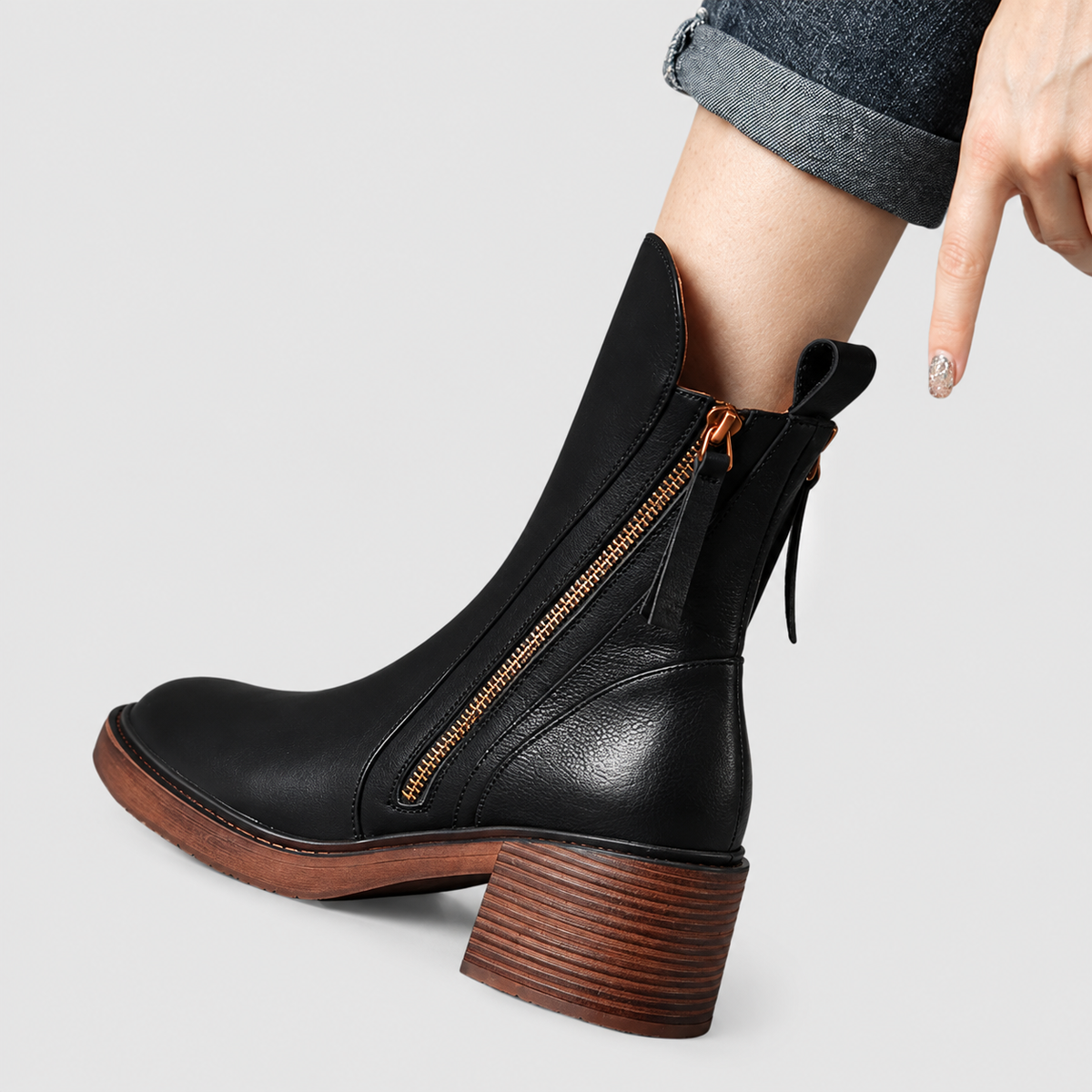 Romilly | Women’s Block-Heel Ankle Boots — product detail 4
