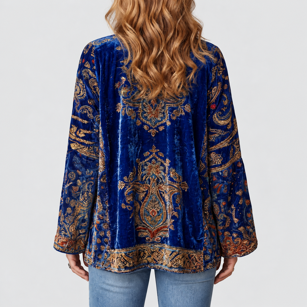 Romina | Women’s Boho Patterned Kimono Jacket — product detail 4