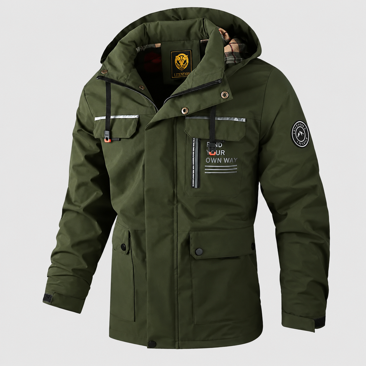 Ronan | Men’s Hooded Outdoor Jacket — Green