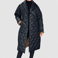 Rosamund | Women’s Long Quilted Jacket — Black