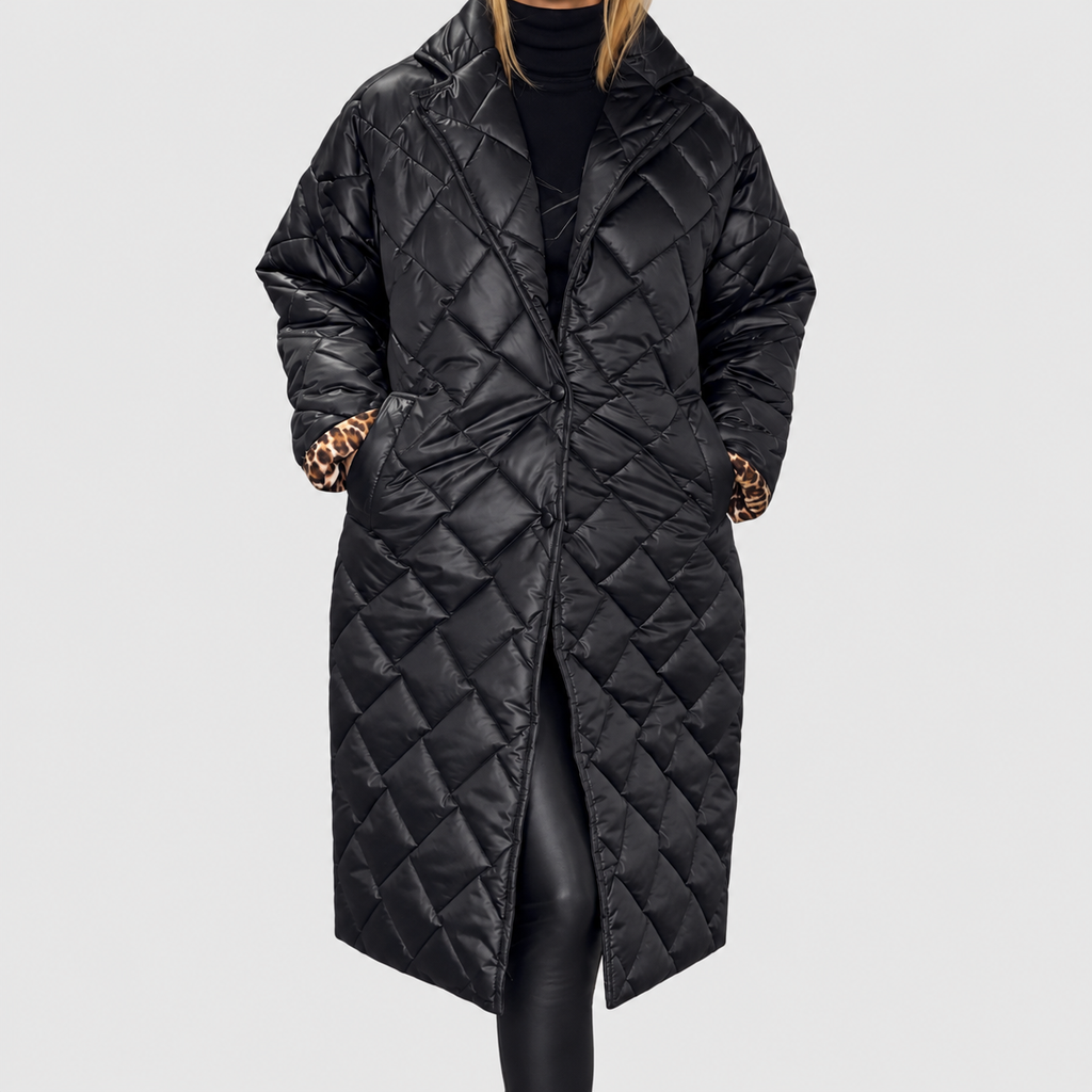 Rosamund | Women’s Long Quilted Jacket — product detail 2