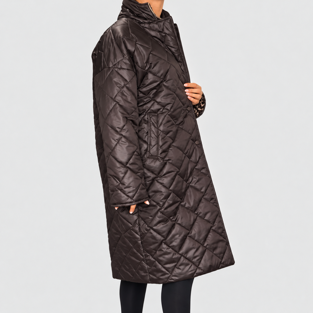 Rosamund | Women’s Long Quilted Jacket — product detail 8
