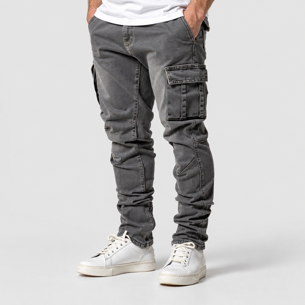Roscoe | Men’s Slim-Fit Stacked Cargo Jeans — product detail 5