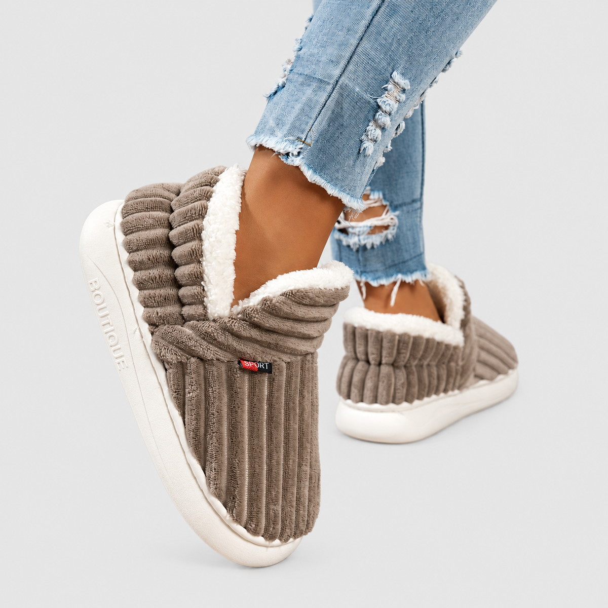 Sabella-Mae | Women’s Sherpa-Lined Slipper Booties — product detail 4