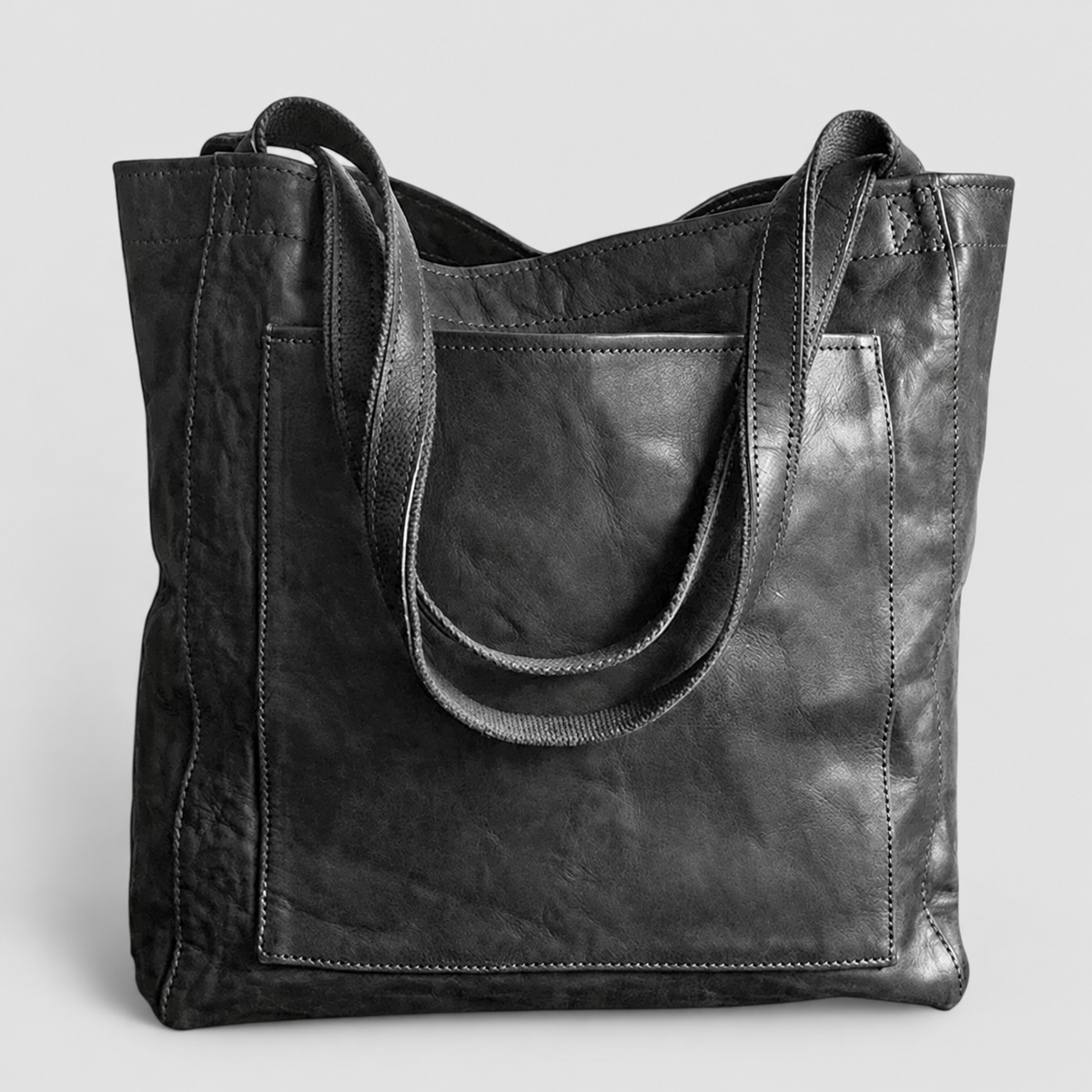 Sabella | Women’s Leather Tote Bag with Interior Pocket — product detail 3