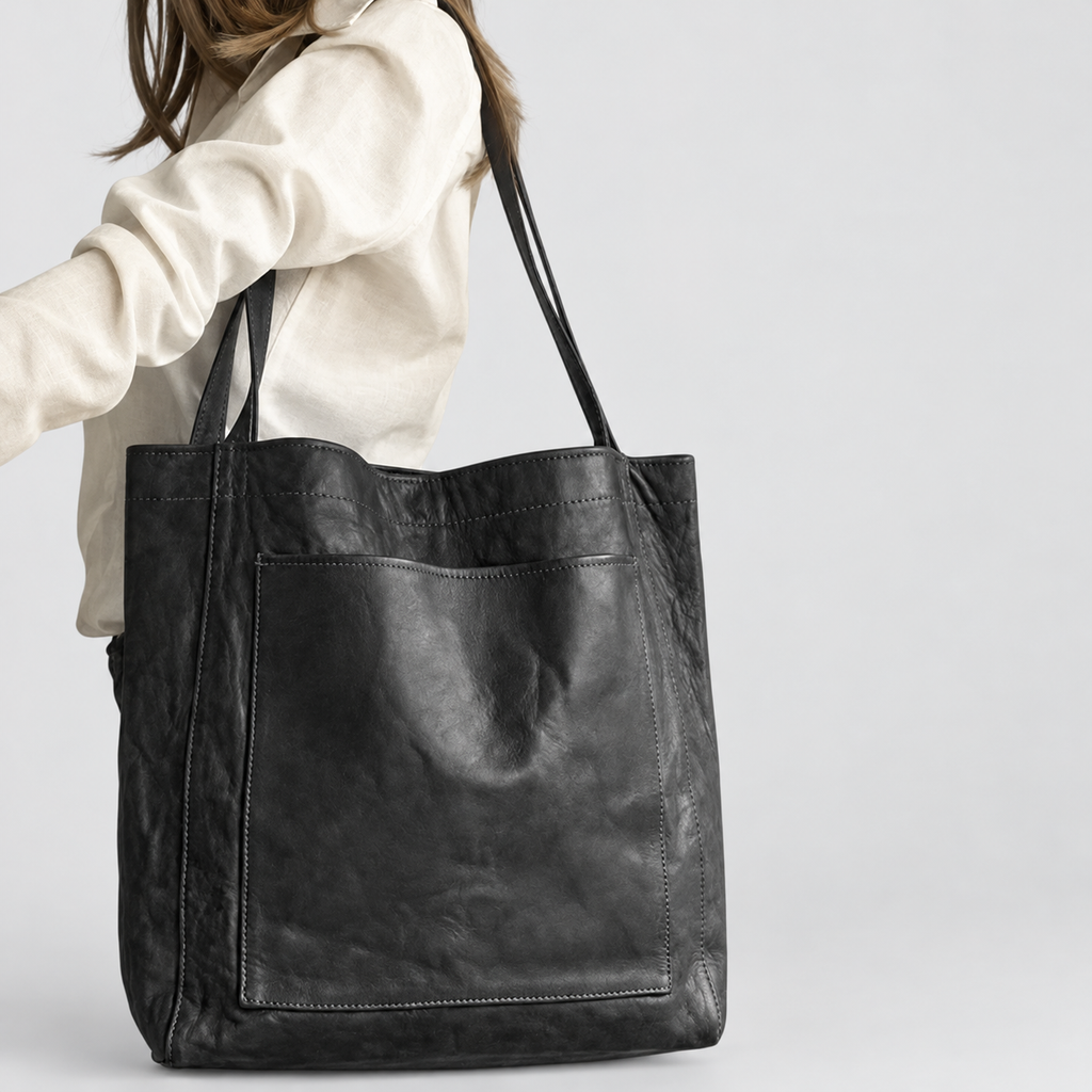 Sabella | Women’s Leather Tote Bag with Interior Pocket — product detail 6