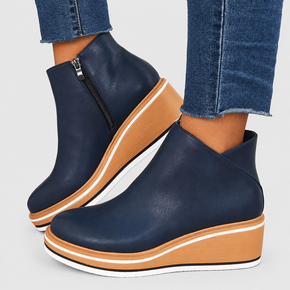 Sabine | Women’s Platform Wedge Ankle Boots — product detail 1