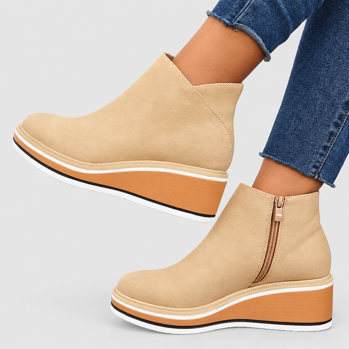 Sabine | Women’s Platform Wedge Ankle Boots — product detail 8