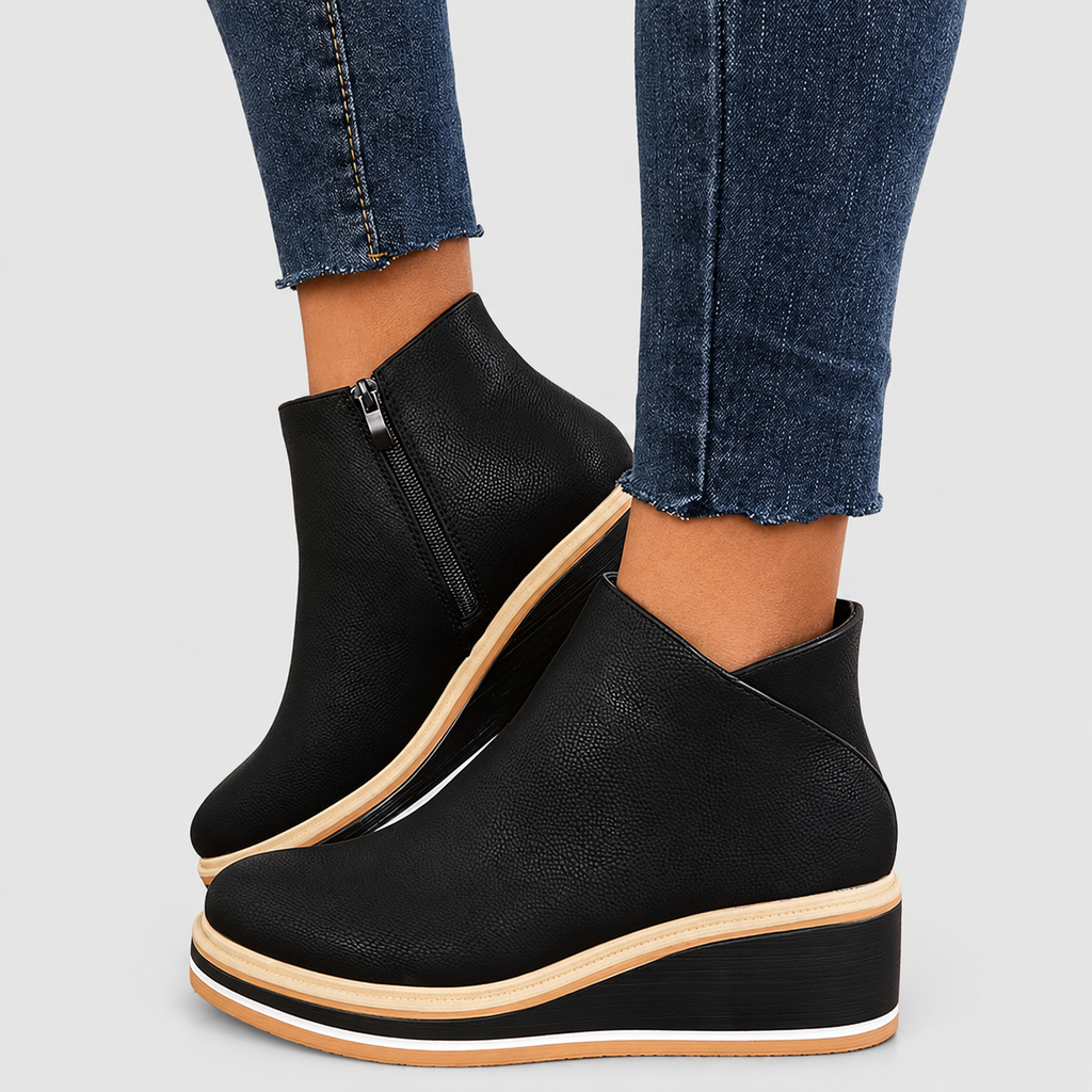 Sabine | Women’s Platform Wedge Ankle Boots — product detail 13