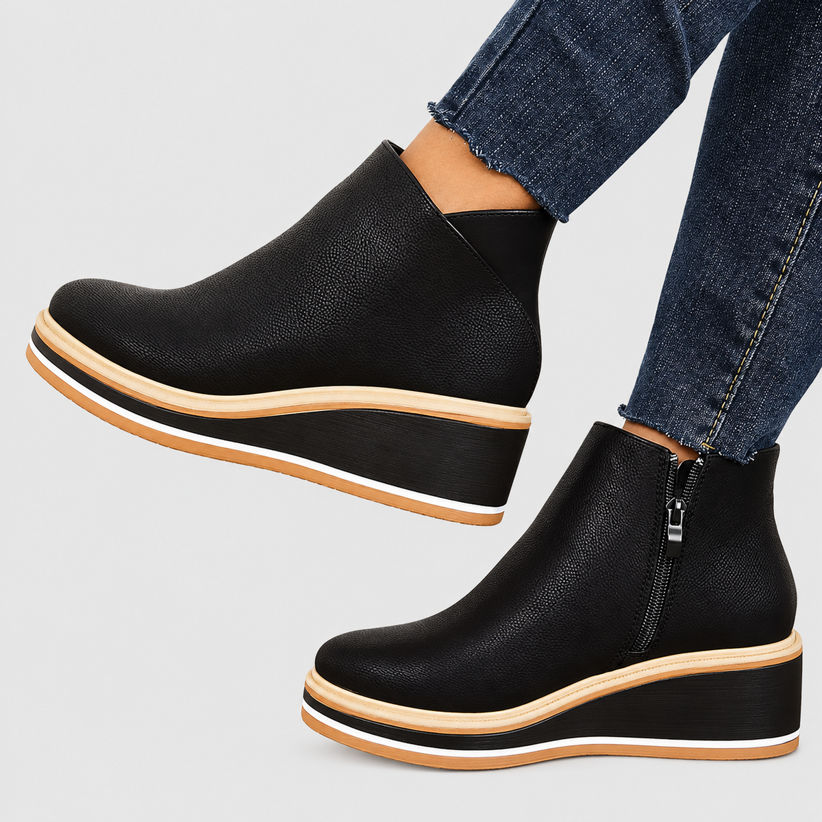 Sabine | Women’s Platform Wedge Ankle Boots — product detail 16
