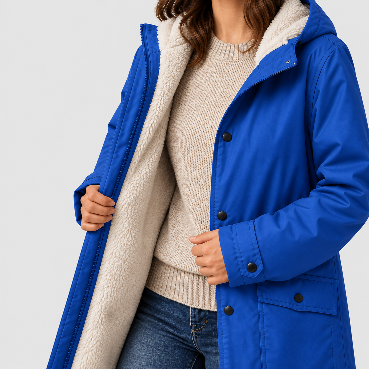 Sadella | Women’s Sherpa-Lined Hooded Parka — product detail 8