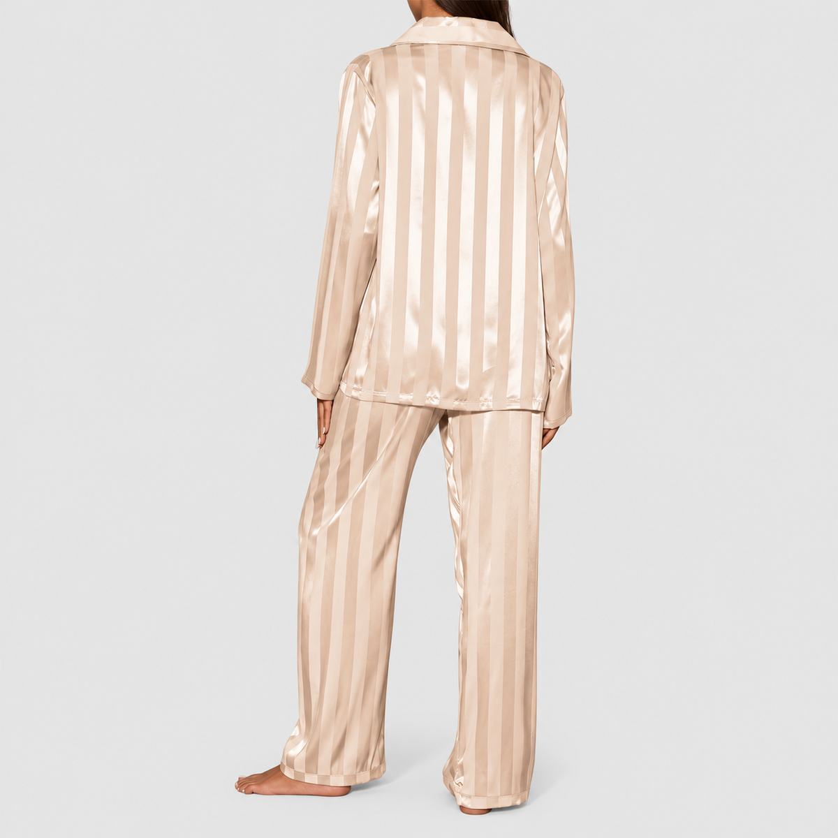 Seraphine-Rose | Women’s Satin Long-Sleeve Pyjama Set — product detail 3