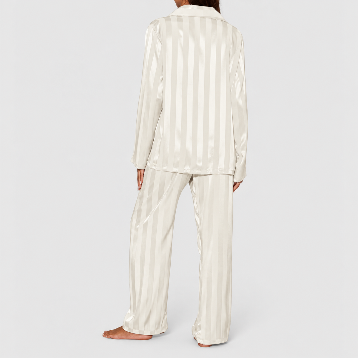 Seraphine-Rose | Women’s Satin Long-Sleeve Pyjama Set — Color