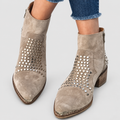 Sidonie | Women’s Studded Pointed-Toe Ankle Boots — Brown