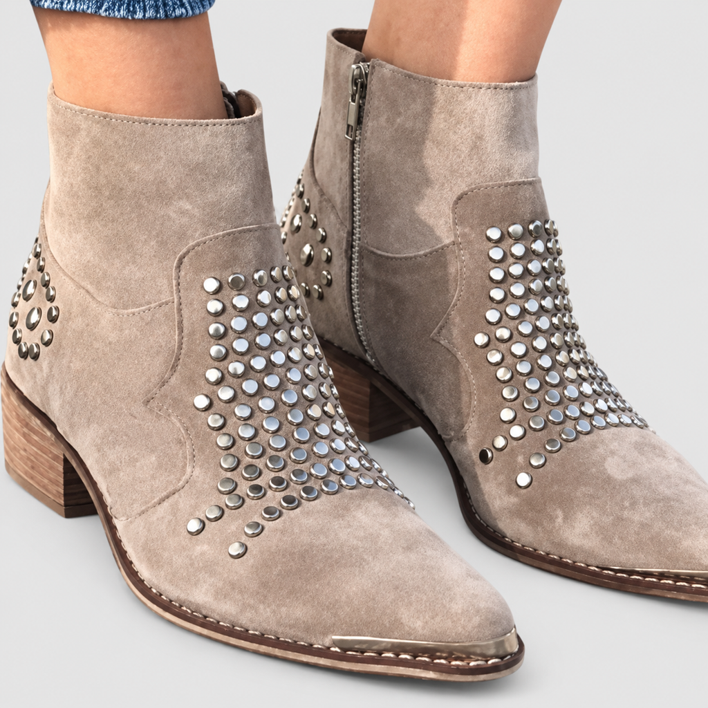 Sidonie | Women’s Studded Pointed-Toe Ankle Boots — product detail 2