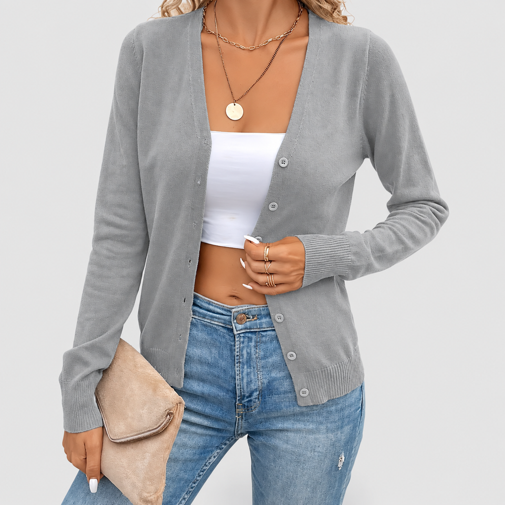 Simone | Women’s Button-Front Cardigan Sweater — product detail 8