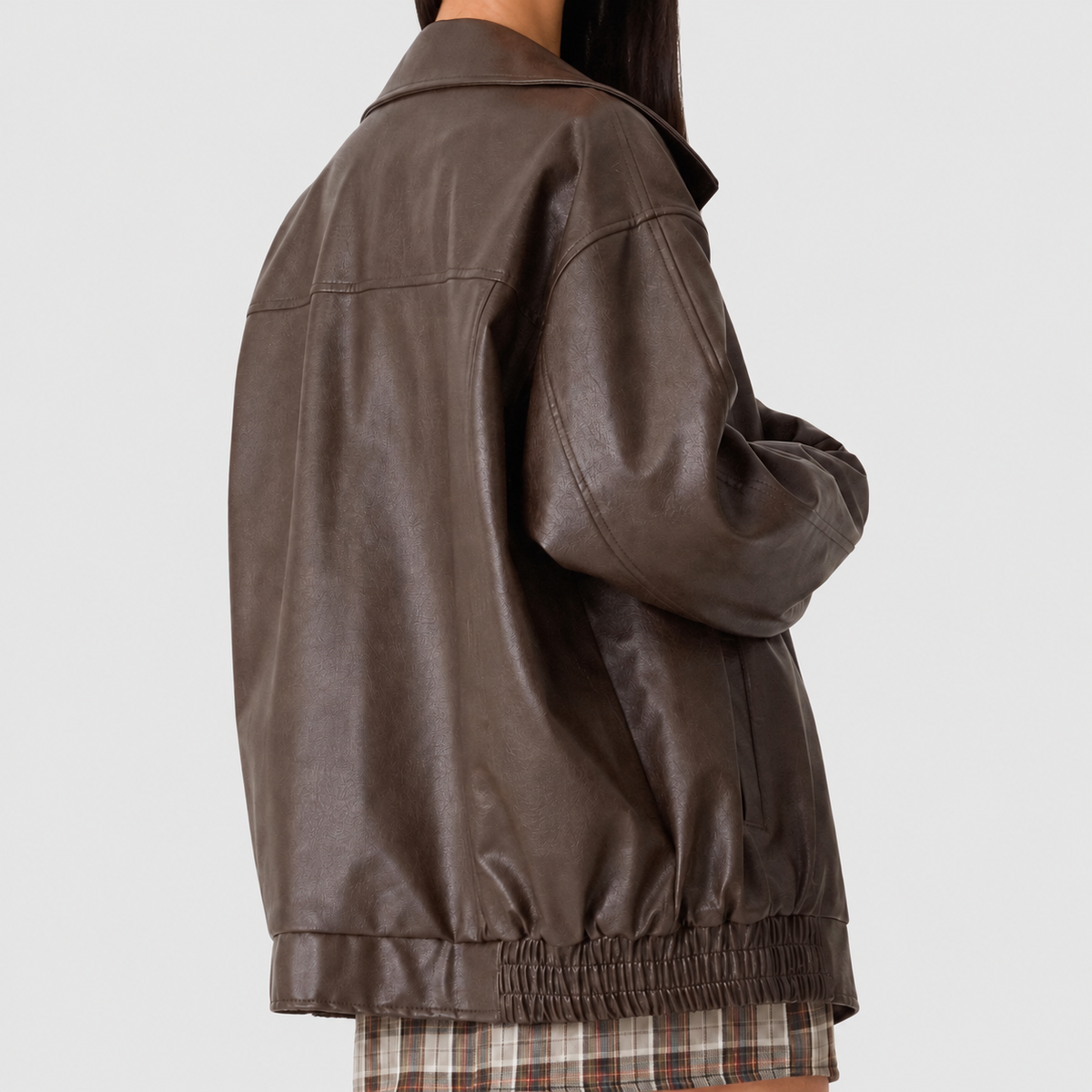 Sloane | Women’s Boxy Oversized Faux-Leather Jacket — product detail 4