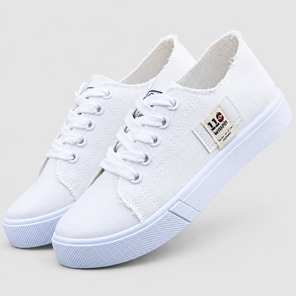 Soletta | Women’s Low-Top Lace-Up Flat Sneakers — White, 7, 9, Blue, Black