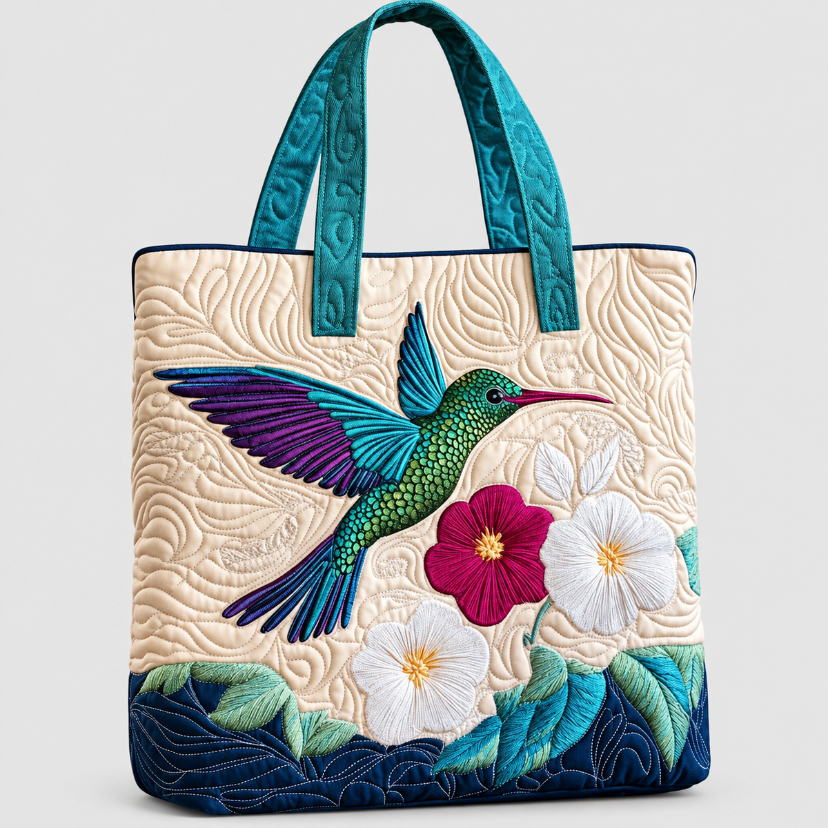 Stefania | Women’s Hummingbird and Flower Tote Bag — product detail 1