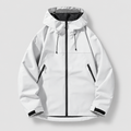 Sullivan | Men’s Hooded Zip-Pocket Shell Jacket — White