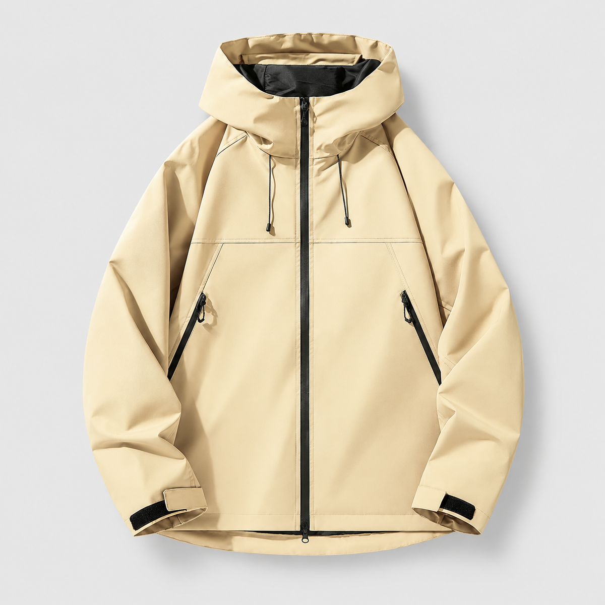 Sullivan | Men’s Hooded Zip-Pocket Shell Jacket — Yellow