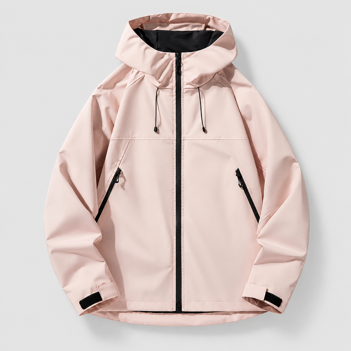 Sullivan | Men’s Hooded Zip-Pocket Shell Jacket — Pink