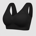 Suzette | Women’s Wide-Strap V-Neck Bra — Black