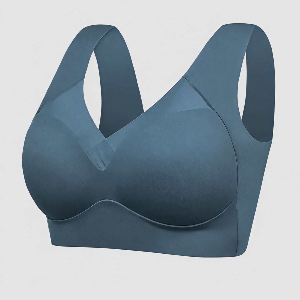 Suzette | Women’s Wide-Strap V-Neck Bra — Dark blue
