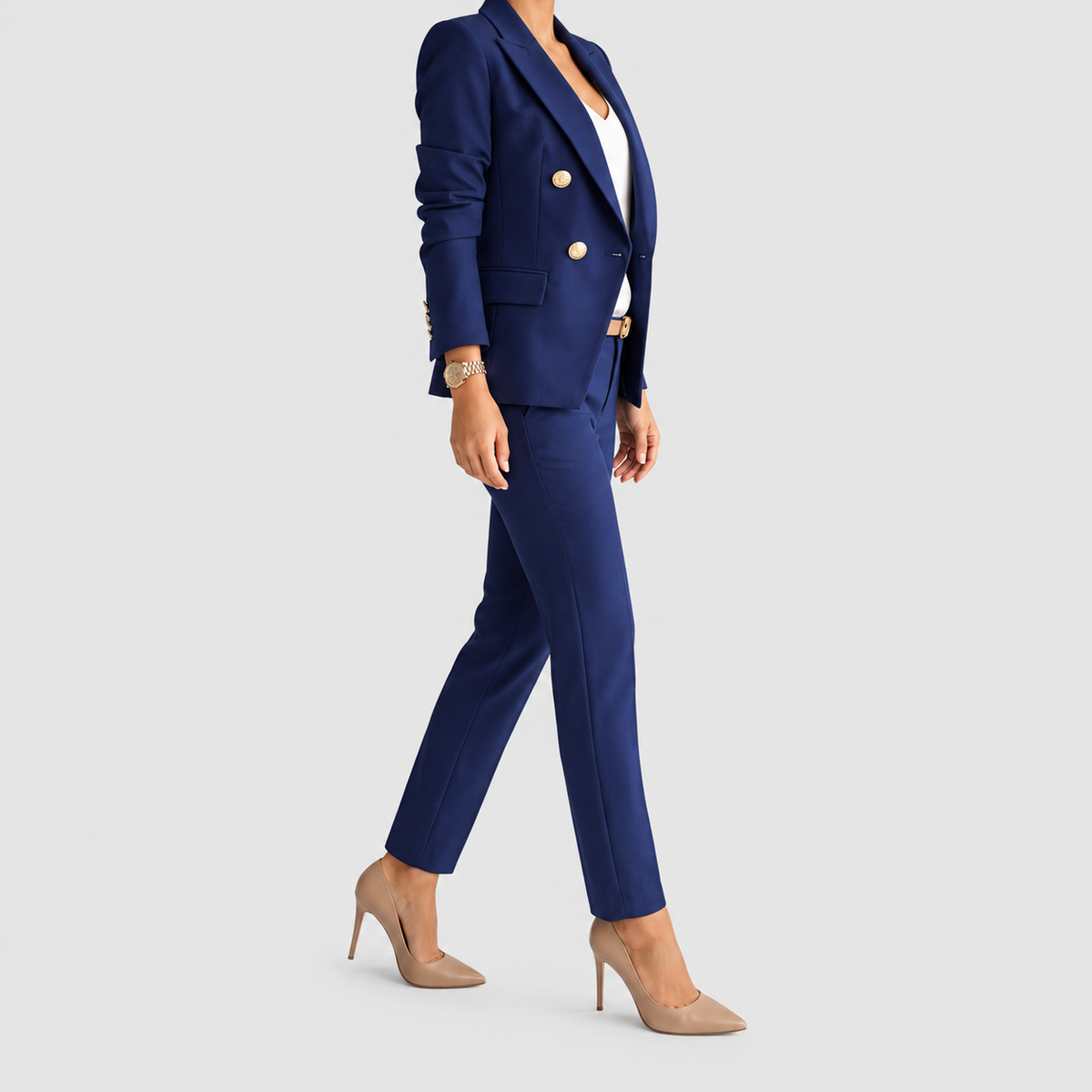 Tabea | Women’s Double-Breasted Blazer and Pants Set — product detail 2