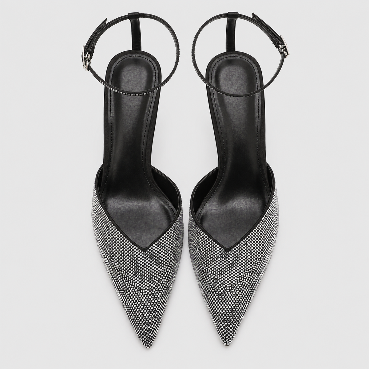 Theodora-Rose | Women’s Sparkle-Detail Pointed-Toe Ankle-Strap Heels — product detail 3