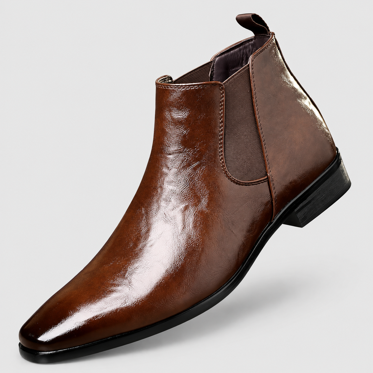 Tobias | Men’s Slip-On Chelsea Ankle Boots — Brown