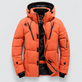 Trenton | Men’s Hooded Winter Puffer Jacket — Orange