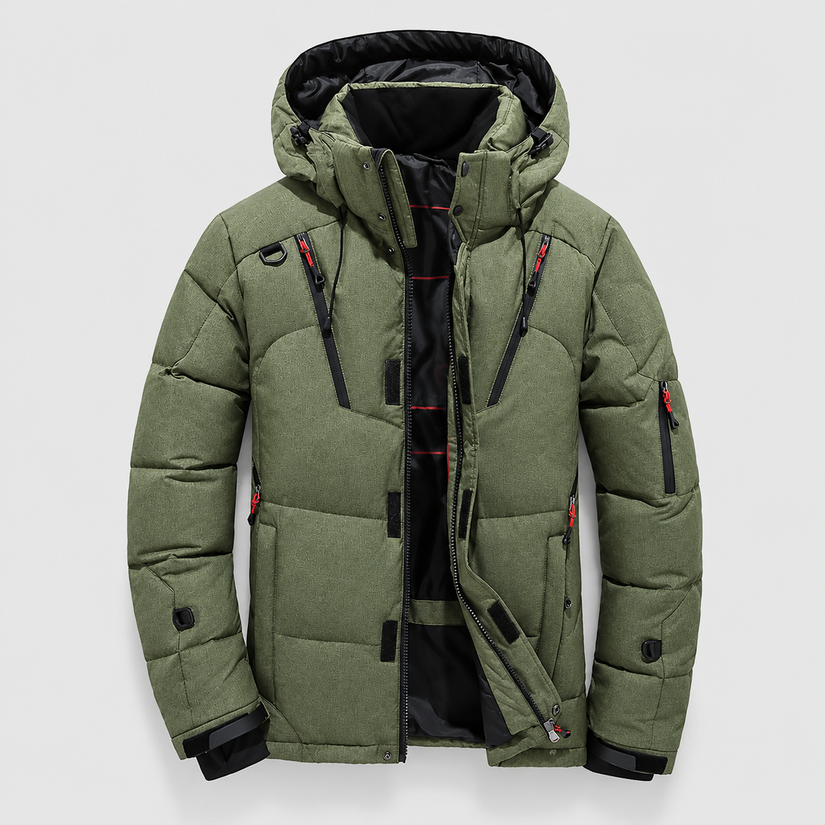 Trenton | Men’s Hooded Winter Puffer Jacket — Green