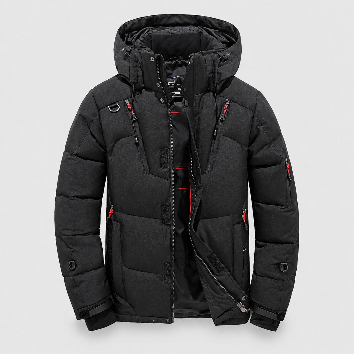 Trenton | Men’s Hooded Winter Puffer Jacket — Black