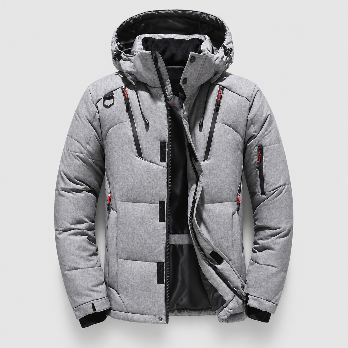 Trenton | Men’s Hooded Winter Puffer Jacket — Grey