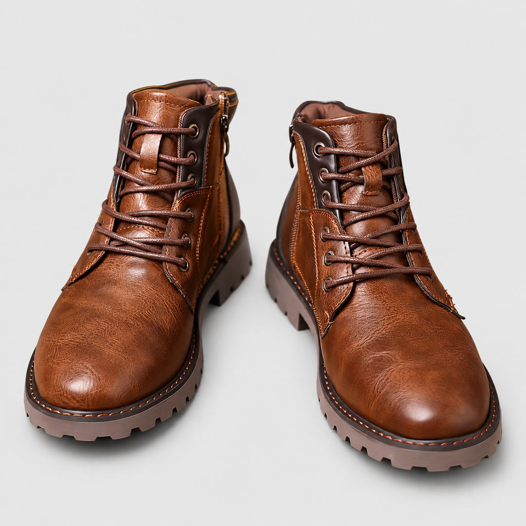 Ulric | Men’s Lace-Up Ankle Boots with Side Zip — product detail 6