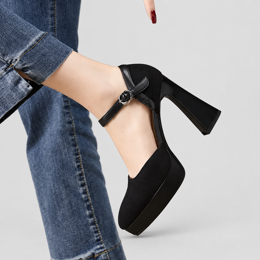 Ursa | Women’s Ankle-Strap Platform Pumps — product detail 12